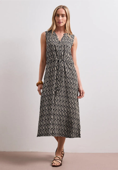 Street One Midi-Kleid mit Split Neck und Zipper 144973