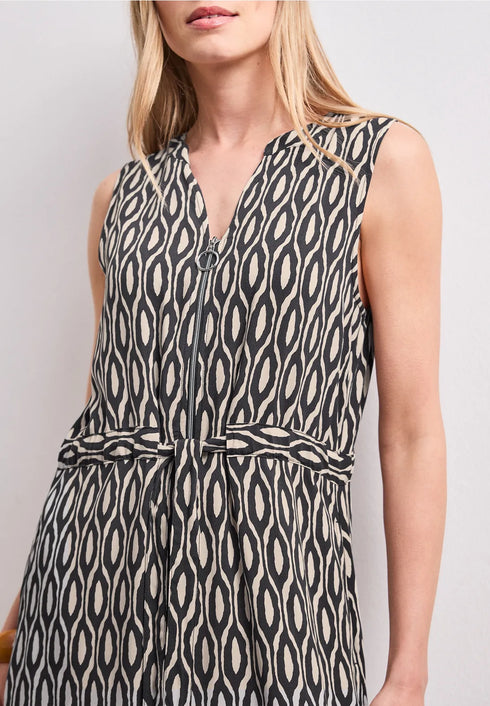 Street One Midi-Kleid mit Split Neck und Zipper 144973