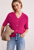 Street One Kurzarm Cardigan mit V-Neck und Struktur