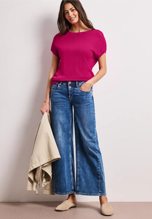 Street One Pullover mit U-Boot-Ausschnitt