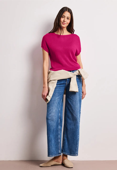 Street One Pullover mit U-Boot-Ausschnitt