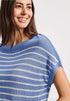 Street One sleeveless Pullover mit Boatneck und Streifen