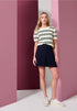 Street One - Bi-Colored Zig-Zag Sweater - 303965