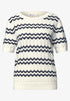 Street One - Bi-Colored Zig-Zag Sweater - 303965