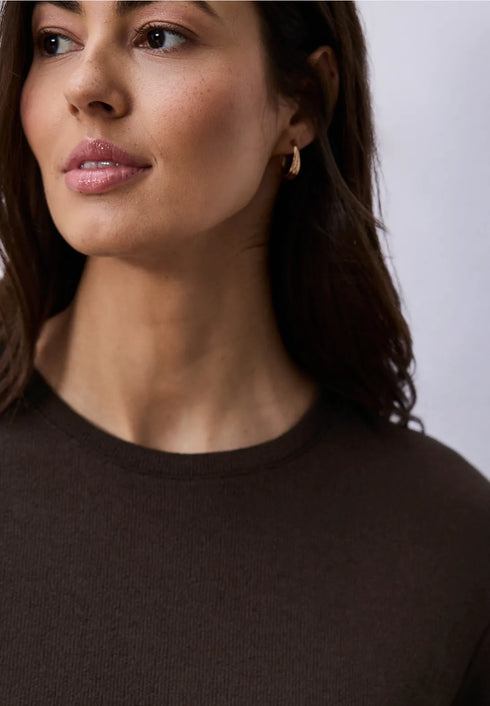 Street One T-Shirt mit Rundhals im Strick-Look