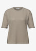 Street One T-Shirt mit Rundhals im Strick-Look