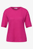 Street One T-Shirt mit Rundhals im Strick-Look