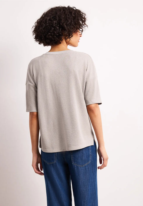 Street One T-Shirt im Strick-Look mit V-Neck