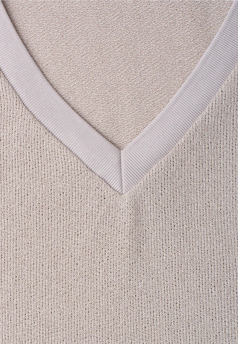 Street One T-Shirt im Strick-Look mit V-Neck