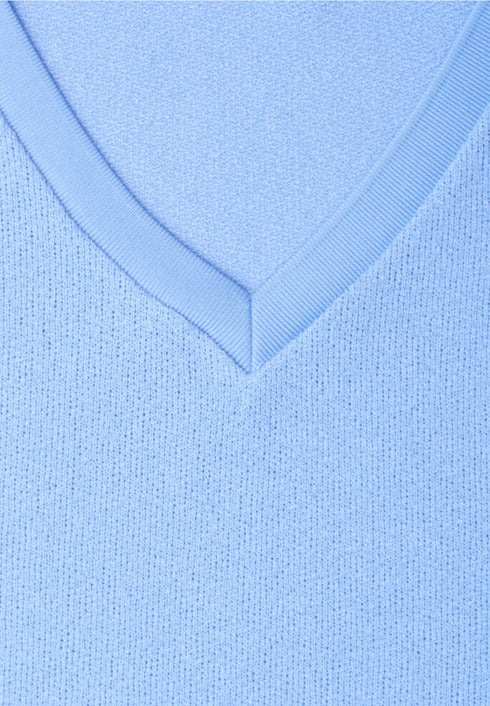 Street One T-Shirt im Strick-Look mit V-Neck