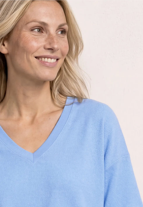 Street One T-Shirt im Strick-Look mit V-Neck