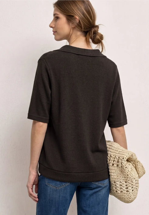 Street One Kurzarm Jacke im Strick-Look