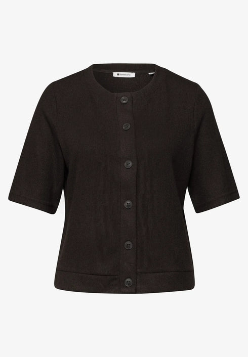 Street One Kurzarm Jacke im Strick-Look