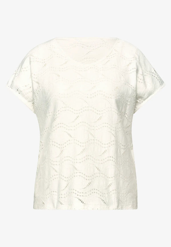 Street One Dropped Shoulder Shirt mit Strukturmix
