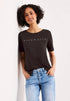 Street One T-Shirt mit Rundhals und Schmucksteinen