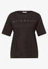 Street One T-Shirt mit Rundhals und Schmucksteinen