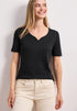 Street One Basic T-Shirt mit Herzausschnitt Style Ada 324775
