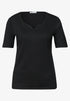 Street One Basic T-Shirt mit Herzausschnitt Style Ada 324775