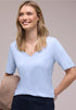 Street One Basic T-Shirt mit Herzausschnitt Style Ada 324775