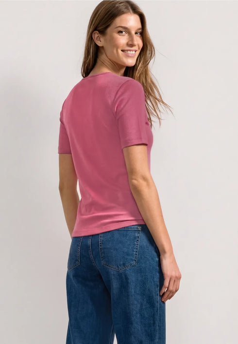 Street One Basic T-Shirt mit Herzausschnitt Style Ada 324775