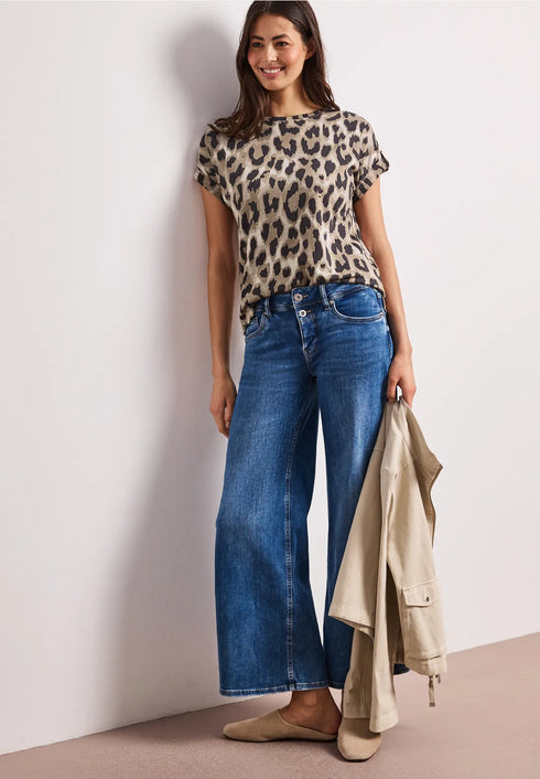 Street One dropped Shoulder Shirt Leo-Muster