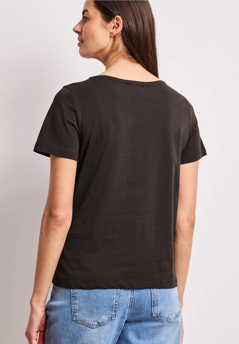 Street One Basic T-Shirt mit Rundhals und Print