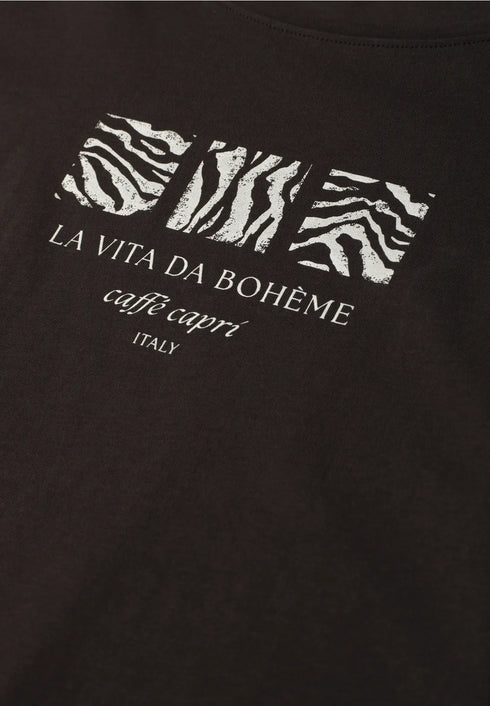 Street One Basic T-Shirt mit Rundhals und Print