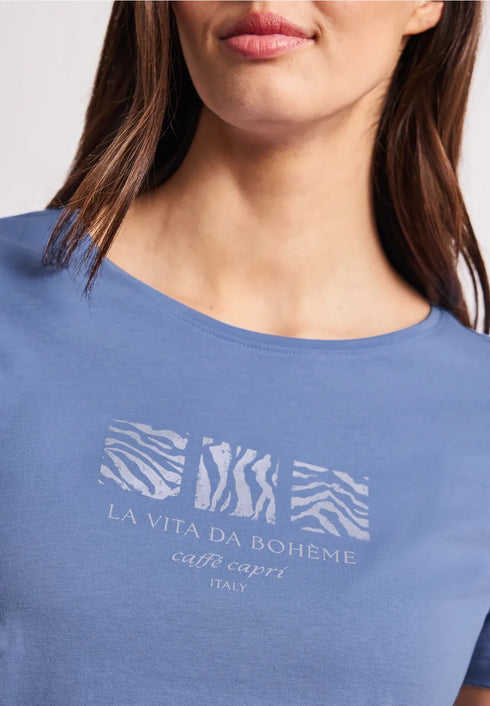 Street One Basic T-Shirt mit Rundhals und Print