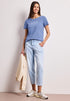 Street One Basic T-Shirt mit Rundhals und Print