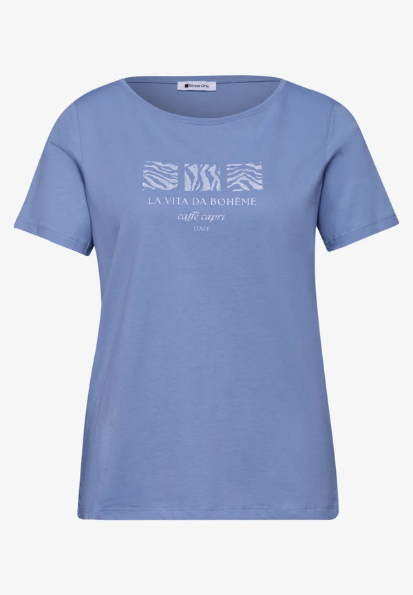 Street One Basic T-Shirt mit Rundhals und Print