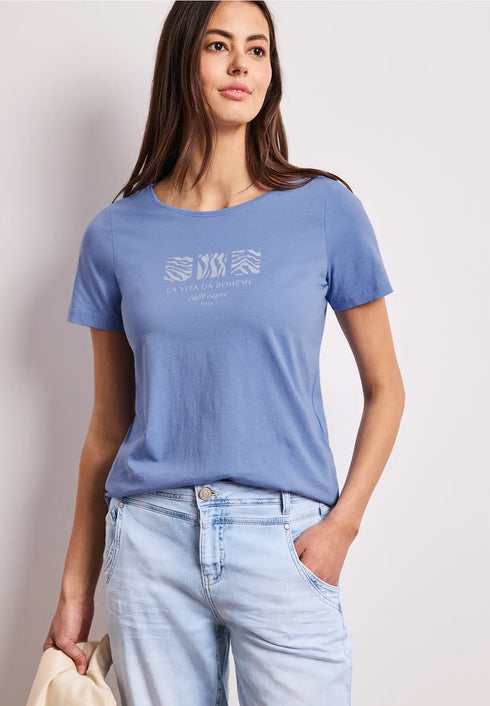 Street One Basic T-Shirt mit Rundhals und Print
