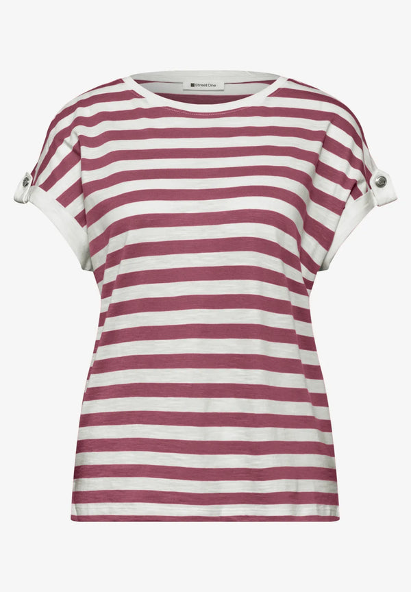 Street One Basic T-shirt with deco buttons