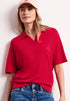 Street One Dropped Shoulder Poloshirt mit Elastikbund