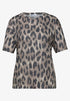 Street One Shirt im Ausbrenner-Look mit Leo Print