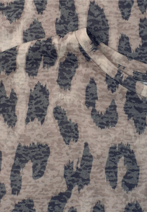 Street One Shirt im Ausbrenner-Look mit Leo Print