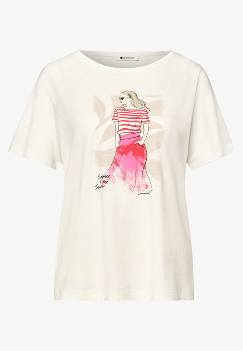 Street One T-Shirt mit Rundhals und Print 325310