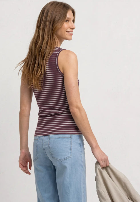 Street One Top mit V-Neck und Streifen 325398