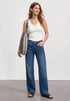 Street One Top in Rippstruktur mit V-Neck 325400