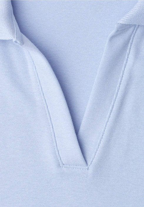 Street One Top in Rippstruktur mit Polokragen 325402