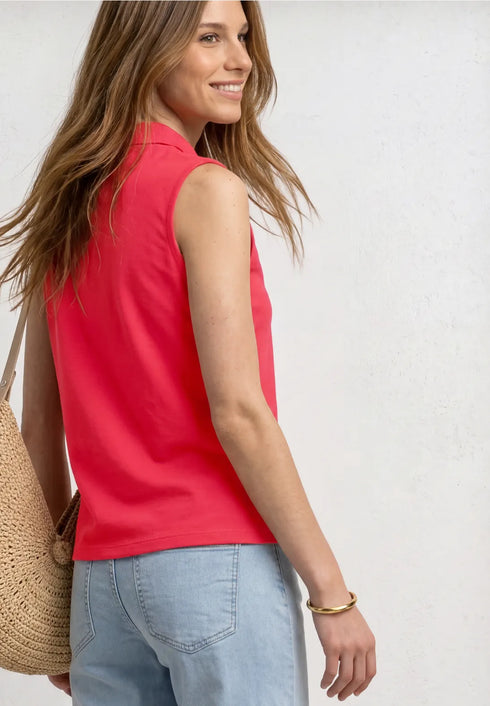 Street One Top in Rippstruktur mit Polokragen 325402