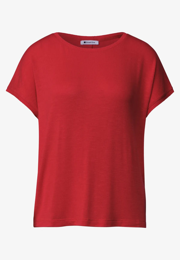 Street One Dropped Shoulder Shirt mit Rundhals 325406