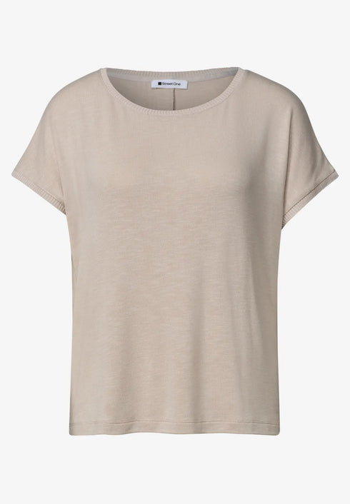 Street One Dropped Shoulder Shirt mit Rundhals 325406