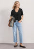 Street One short knit look jacket w.string 325455