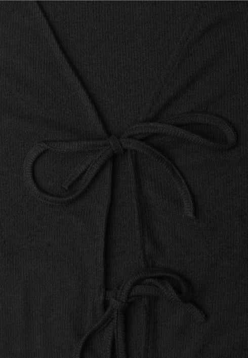 Street One short knit look jacket w.string 325455
