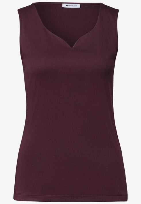 Street One Basic Top mit Herzausschnitt Style Gania 325462