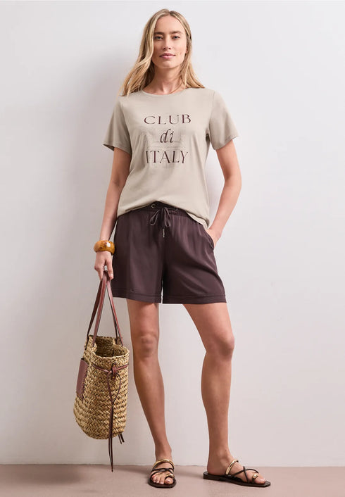 Street One T-Shirt mit Rundhals und Artwork Club di Italy - 325467