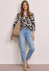 Street One Bluse mit Split Neck aus Leinenmix