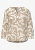 Street One Bluse mit Split Neck aus Leinenmix