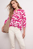 Street One Bluse mit Split Neck aus Leinenmix