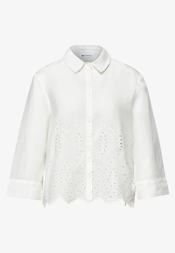 Street One 3/4-Arm Bluse mit Shiffleydetails